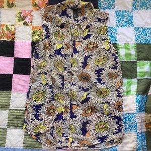 H&M Sleeveless, Collar Sunflower Tunic